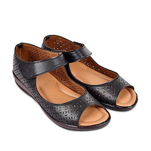 Image of SELBRO Womens Open toe Soft Dr Sandals With Extra Cushioned Padding