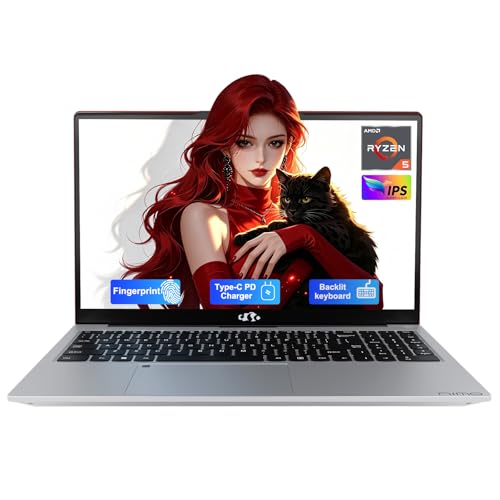 Image of NIMO 15.6'' IPS FHD Laptop, 32GB RAM 1TB SSD AMD Ryzen 5(Beat i5-1135G7, 4 Cores Up to 3.7GHz) Student Computer with 65W Type-C, 2 Years Warranty, Fingerprint, Backlit Keyboard, BT5.2, for Home