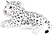 BRUBAKER Leopard Kuscheltier - 30 cm Stofftier - Baby Plüschtier Raubkatze Liegend - Kinder Plüsch Spielzeug - Weiß