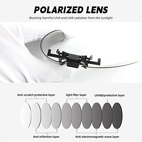Clip on Sunglasses Polarized - Clip on Over Prescription Glasses for Men Women3