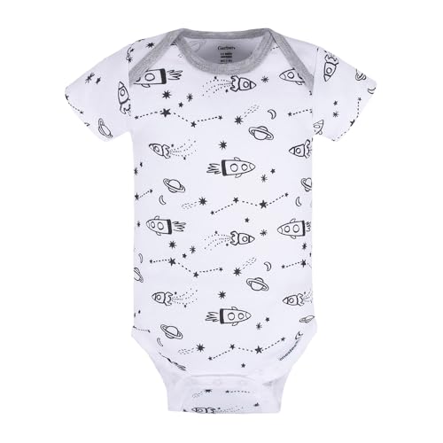 Image of Gerber Unisex Baby 5-Pack Short Sleeve Variety Onesies Bodysuits