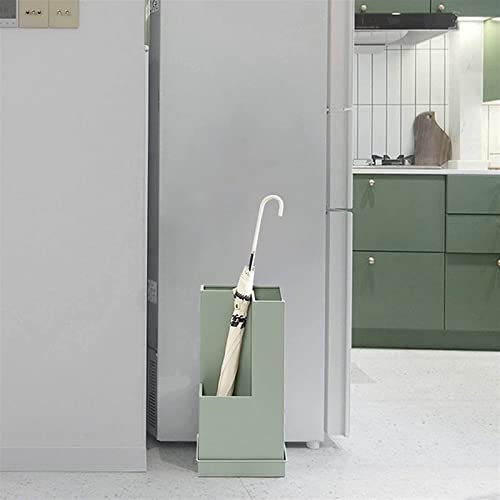 Porte-parapluie géométrique en fer forgé vert design élégant