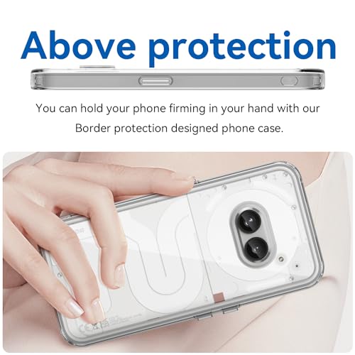 EVUNNBC for Nothing Phone 2A Case, Non Yellowing Military Grade Drop Protection Thin Flexible Silicone TPU Shockproof Protective Slim Fit Phone Cover for Nothing Phone 2A Clear