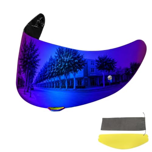 Image of PSLER Shatterproof Helmet Visor for K1 K1S K3SV K5 K5S,(Film&Rainbow) | Impact-Resistant ,UV400 Protection, Motorcycle Tinted Face Shield for K1 K1S K3SV K5 K5S ,Visor Replacement