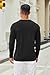 COOFANDY Mens Henley T-Shirts Casual Long Sleeve Tee Shirts Fashion Lightweight Stretch Basic Tops A-Black