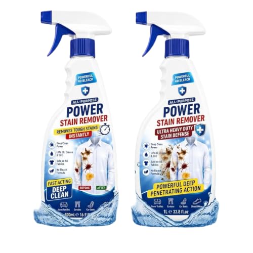 Image of Fabric Cleaning Spray for Clothes & Household Textiles Bleach-Free Stain Remover Spray Fast-Acting Fabric Cleaner for Sofa, Curtains, Upholstery, Carpets & Garments Bleach Formula (Pack lof 2)