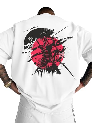 Image of Men's Oversized Round Neck Cotton Printed Gym T-Shirt for Men | Premium Soft Cotton Casual Loose Fit Half Sleeve Plain Tee Shirt