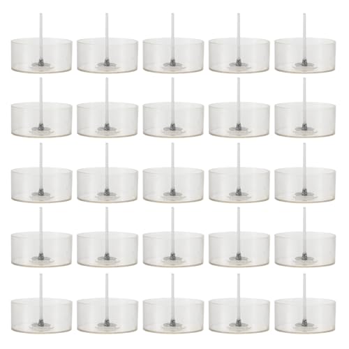 Copa para vela tealight redonda transparente con mechas