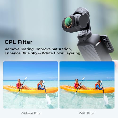 K&F CONCEPT Magnetic ND CPL Effect Filters Set for DJI Osmo Pocket 3, CPL ND2-32 Black Diffusion 1/4 3-Pack Filter Kit, Multi-Coated Top Optical Glass Filter - image 4