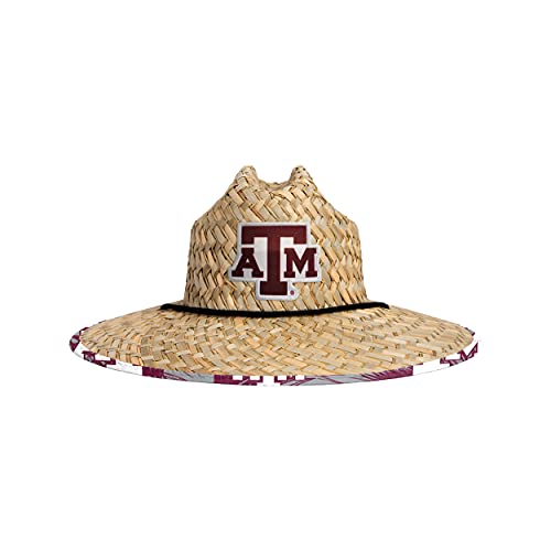 Image of FOCO Men's NCAA College Team Logo Floral Straw Sun Hat