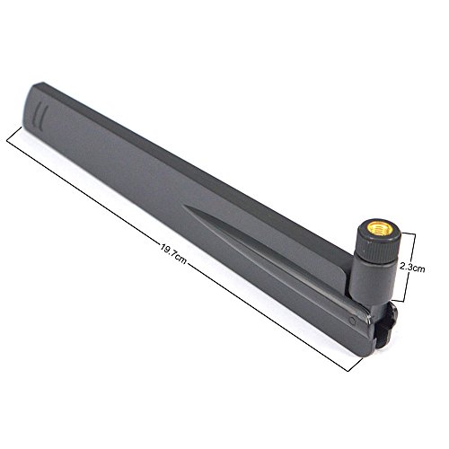 Sangmei Antena wi-fi de 2,4 GHz 18dBi com conector macho RP-SMA para roteador sem fio Adaptador wi-f