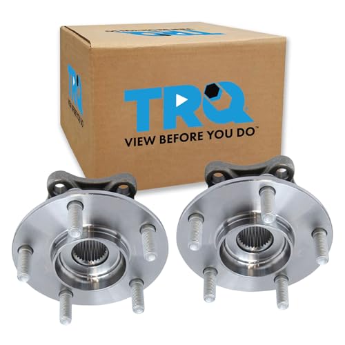 Image of TRQ Front Driver and Passenger Side Wheel Bearing and Hub Assembly Set 2 Piece Compatible with 14-18 Mazda 3 Japan Built Models 1st VIN Digit J 14-18 3 Mexico Built Models 1st VIN Digit 3 16-21 CX-3