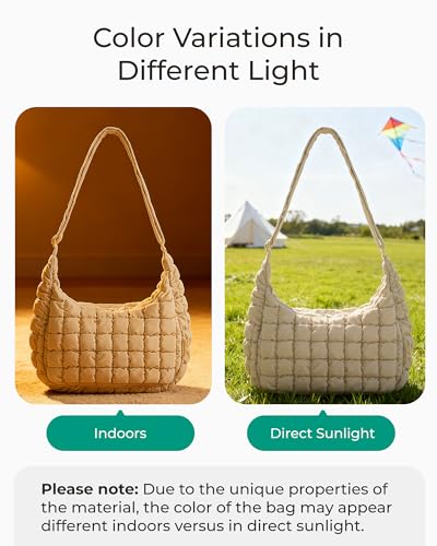 Image of BAGSMART Quilted Crossbody Bags for Women Lightweight Puffer Purse Shoulder Hobo Bag for Daily Use Travel Essentials