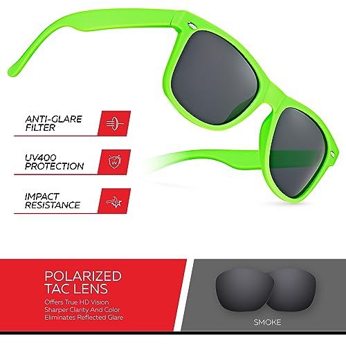 Image of Retro Rewind Polarized Sunglasses for Women Men - UV400 Classic Square Vintage Shades Trendy Unisex Sun Glasses