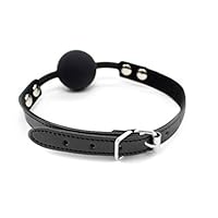 Algopix Similar Product 12 - Ball Gag Silicone Black by HappyNHealthy