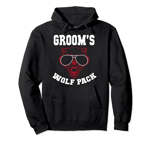 Groom's Wolf Pack Funny Bachelor Party Wedding Sweat à Capuche