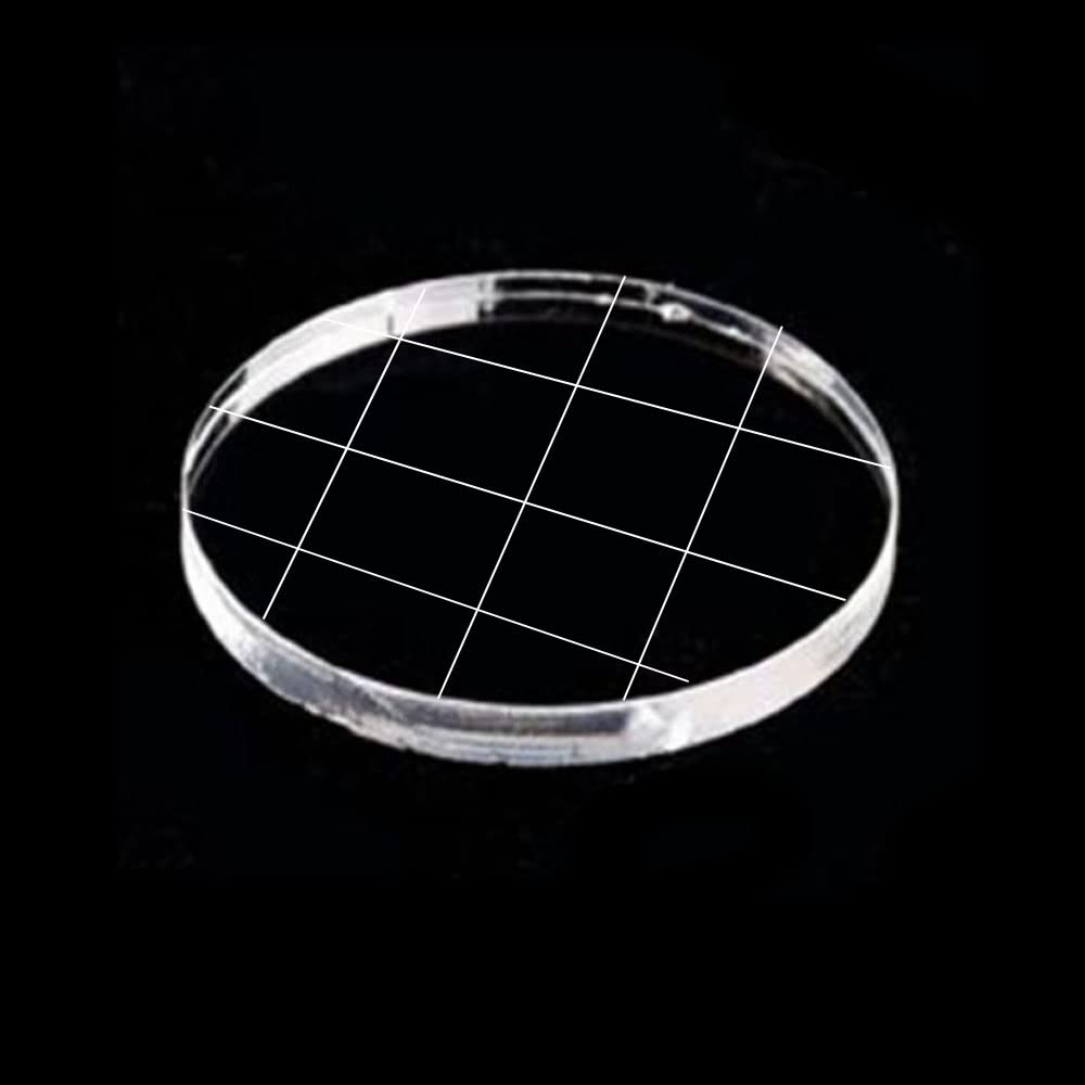 Reland Sun 5mm Thick Stamp Blocks Acrylic Clear Stamping Blocks Tools with Grid Lines for Scrapbooking Crafts Making (Round 5cm-B)