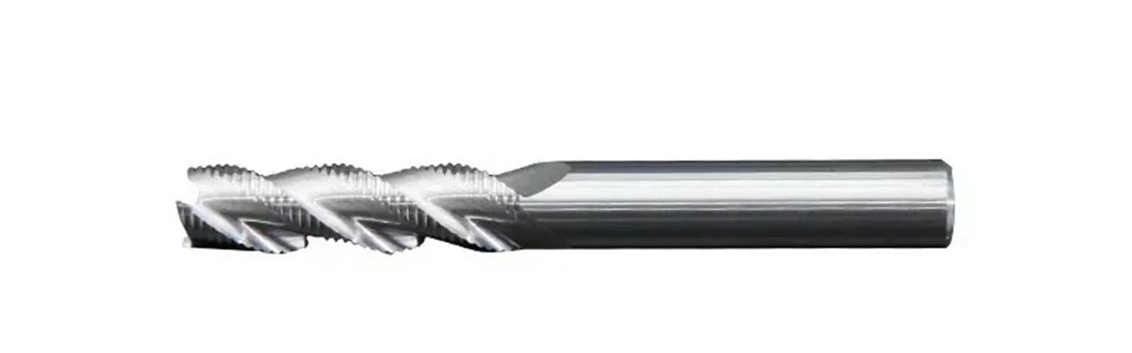 Fresa for sgrossatura in carburo di tungsteno a 3 taglienti for utensili da fresatura for macchine CNC in metallo e alluminio 4 mm a 20 Per trapano da banco(8XD8X25X75L)