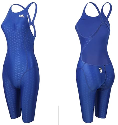 Yingfa Fina Approved Swimsuit, Women Size 4-6 /Speedo Size 32/China Size Xl, One Piece Training & Racing Swimsuit, 925-2 Blue Swimsuit #TOP4