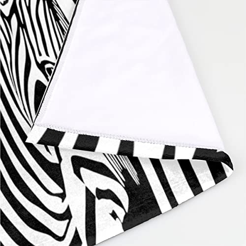 Yocosy DSA-0004-00C-0387-1-2337-003D 3-Piece Towel Set, Zebra Print Animal Black White Chevron Bath Towel Sets Absorbent Soft Towels thumb #3