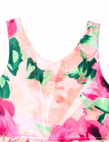 Beautees Girls' Sleeveless Printed Tiered Party Dress2