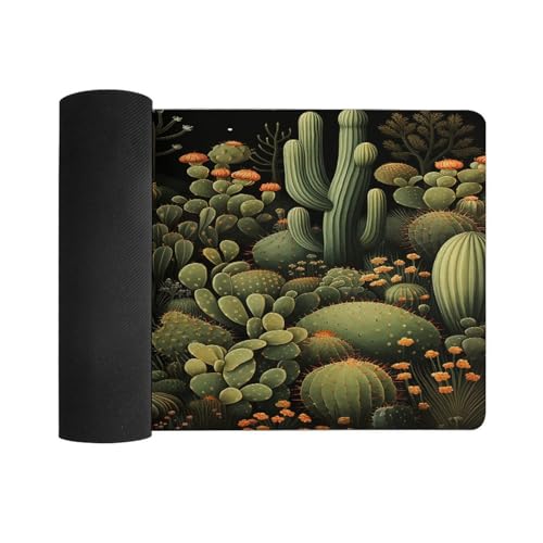 Green Cactus Desk Pad impermeable y antideslizante para oficina miniatura 3