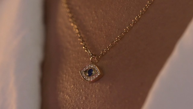 Purelei® Collana Blue Eye Collana da donna in acciaio inossidabile