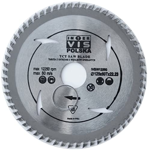 Hoja de sierra circular de 125 mm para madera 125 x 22,23 mm, 60 dientes Cover