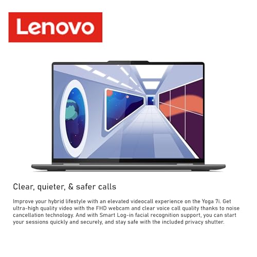 Lenovo Yoga 7i 16" Touchscreen Business 2-in-1 Convertible Laptop, 16" WUXGA Touchscreen, Intel i5-1335U, 16GB LPDDR5 RAM, 512GB SSD, FP Reader, Backlit Keyboard, HDMI, Wi-Fi 6, Windows 11 Pro, Grey - Image 4