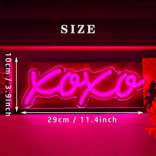 Image of Ulalaza Neon Light Sign LED XOXO Night Lights USB Operated Decorative Marquee Sign Bar Pub Store Club Garage Home Party Decor