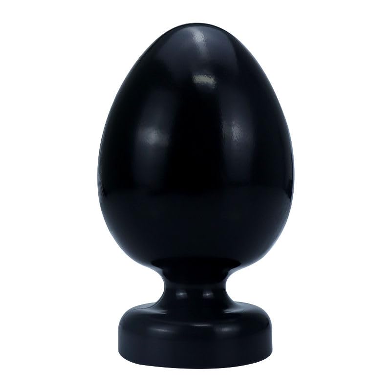 Alluremo Black Color Egg Ball Shape Anal Plug with Suction Cup Adult Sex Toy 4 Different Sizes of Anal Massager Toys Adult Butt Plug Sex Toy for Women Men and Couple -XXL 2X-Large