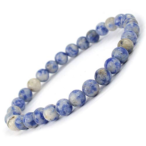 Image of Reiki Crystal Products Certified Natural Crystal Stone Bracelet 6 mm Round Beads for Men and Women | Premium Gemstone Jewellery Collection | Reiki Charged | Multiple Stone Variants Available