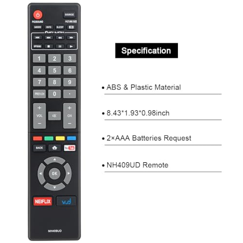 Image of for Magnavox-TV-Remote-Control-Replacement, Compatible with Magnavox LED HDTV Smart TVs (NH409UD)