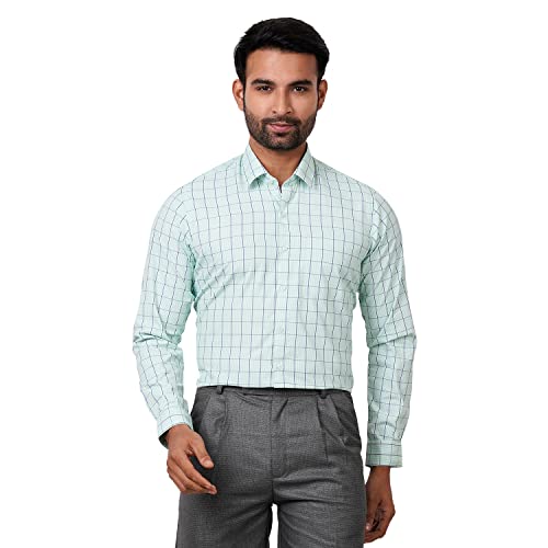 Image of Maharaja Polyester Checkered Office Wear Shirts for Men