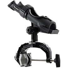 Hitorhike Fishing Rod Holder with Aluminum Alloy Base and One-Click Lock System Fits Round Square Tubes 0.59"4.53" Enlarged Clamp Range for Boat Kayak Fishing