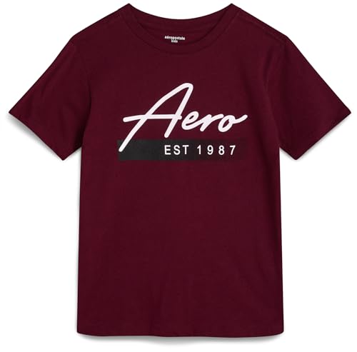 AEROPOSTALE Boys Tshirts - Classic Pullover Casual Crew Neck Short Sleeve Short Sleeve Boys Graphic Tees Kids (Sizes: 8-16)