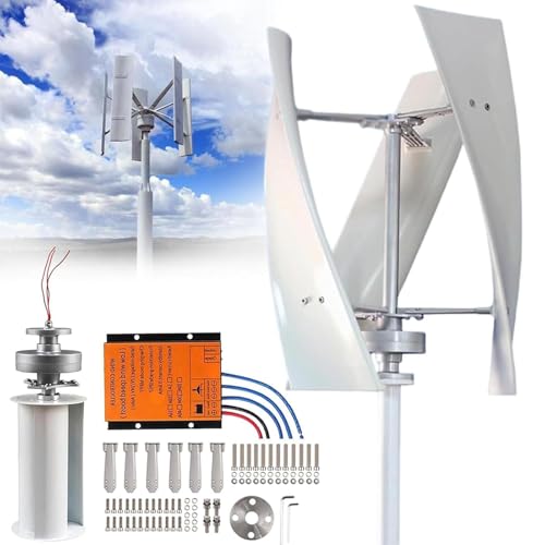 Kits Generador Turbina Eólica 5000W/9000W, Turbina Eólica Levitación Magnética Vertical,Generador Viento Vertical Levitación Magnética Turbina Eólica Vertical para Barco Doméstico,5000W-12V