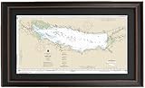 Framed Nautical Map 14788 : Oneida Lake - Standard Size. Handmade in USA