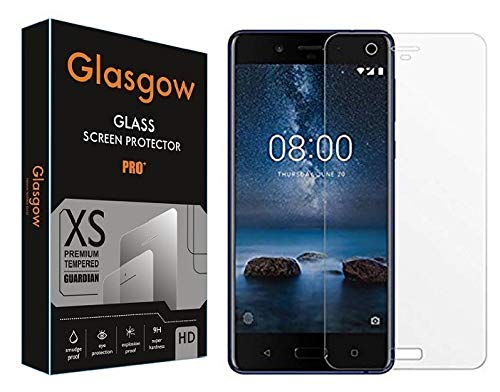 Glasgow Premium Tempered Glass Screen Protector for Nokia 8 [flexible] [Gorilla] Bubble Free Installation [Screatch proof] [Guard] (B082DFFLL2) Amazon Price History, Amazon Price Tracker