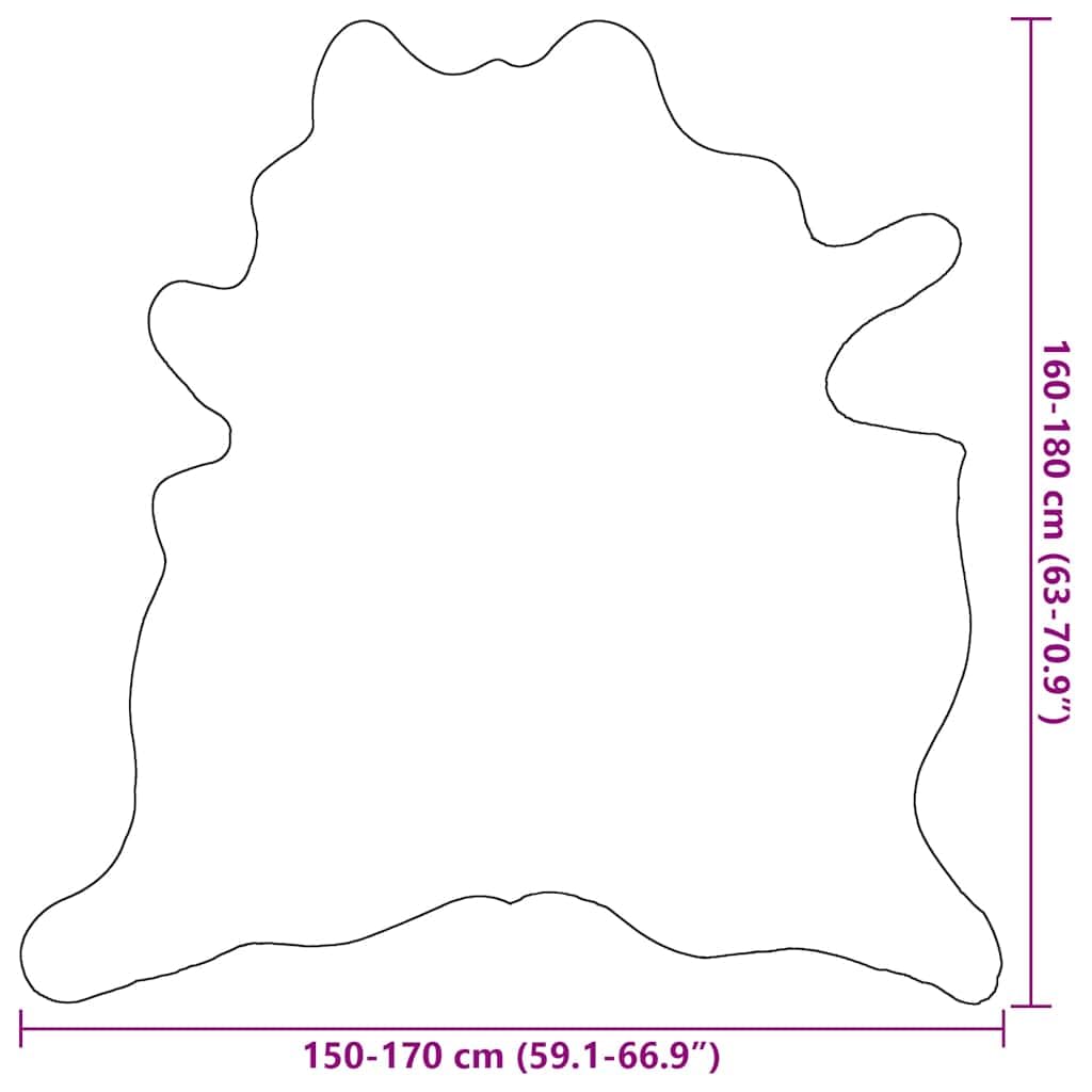 Tappeto in vera pelle di mucca, 150 x 170 cm, tappetino antiscivolo per soggiorno, camera da letto, cucina, sala da pranzo, corridoi