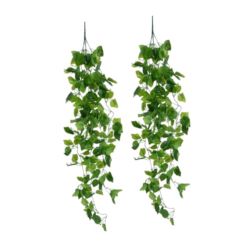 2 Piezas Planta Artificial Verde Simulación de Parra Falsas para Decoración de Hogar Oficina Resistente y Realista para Ambientación Natural