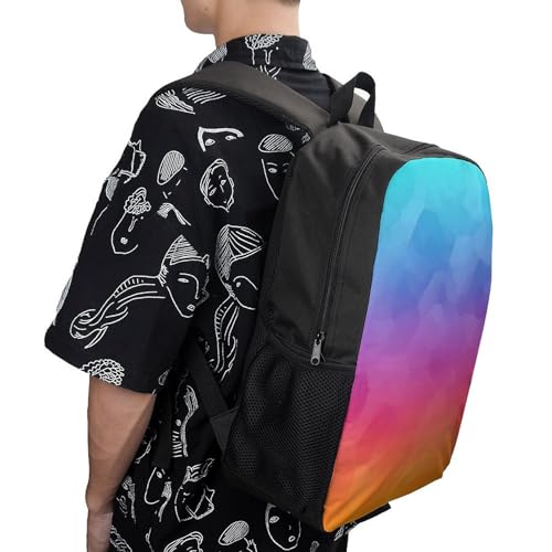 Rainbow LGBT Pattern Travel Backpack Small Casual Daypack Bag with Adjustable Strap for Hiking Camping Gym4