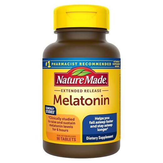 Nature Made Melatonin 4mg Extended Release Tablets, Sleep Supplements for Adults, 100% Drug Free Sleep Aid, 90 Count, 90 Day Supply