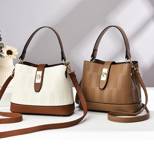 Bolso de hombro de cuero PU para mujer elegante miniatura 3