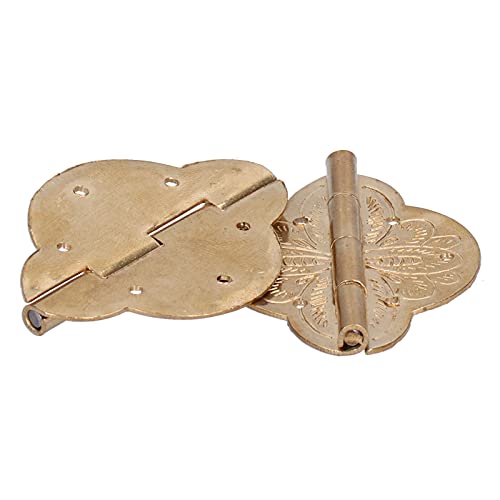 Eminchu Bisagra Antigua de Latón para Muebles, 2 Unidades Aptas para Cajones y Armarios, Superficie Lisa y Duradera