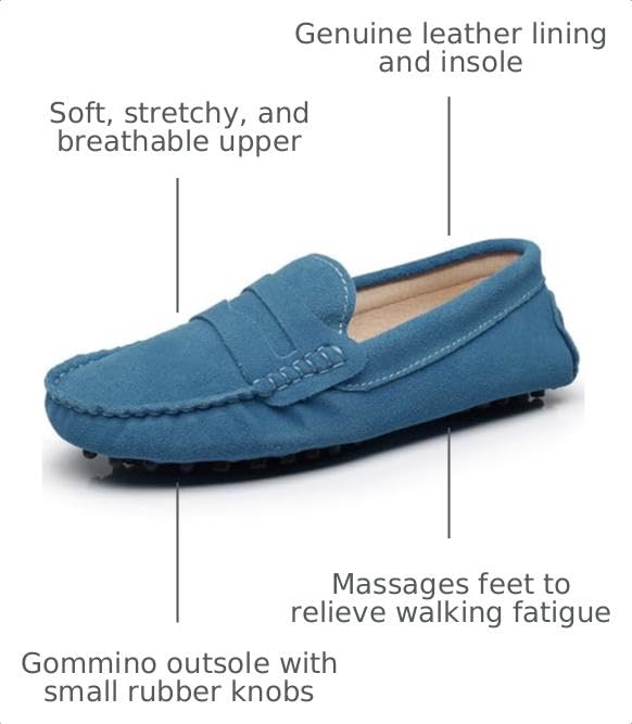 Image of ANUFER Women's Classic Suede Penny Loafers Comfort Handmade Slipper Moccasins
