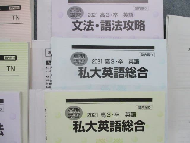 河合塾 テキスト 英文法・語法完全攻略テスト 成川博康先生 鉄緑会