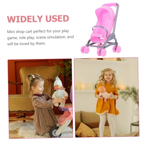 ifundom 2Pcs Carrinho De Boneca Criança Abs Carrinho Menina