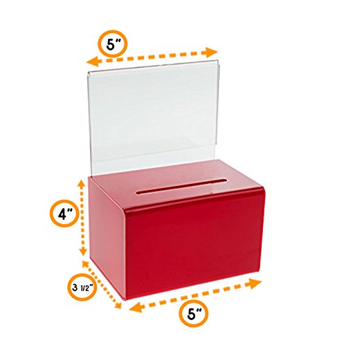 Caja de donaciones roja para colección de monedas miniatura 3