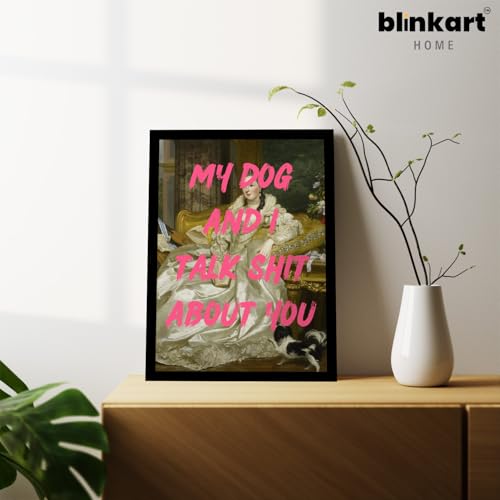 Image of BLINKART Framed Photo - My Og An I Talk About You | Altered Art Theme | Motivational & Inspirational Wall Art Poster for Home, Bedroom, Living Room, Office, Hotel & Gifting - 12x8 Inch
